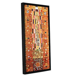 ArtWall Gustav Klimt's Abstract Frieze Gallery Wrapped Floater Framed Canvas, 24 by 48"