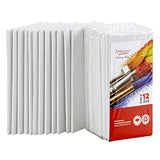 Canvas Panels 12 Pack - 2"X4" Super Value Pack Artist Canvas Panel Boards for Painting