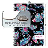HARDCOVER Academic Year 2023-2024 Planner: (June 2023 Through July 2024) 5.5"x8" Daily Weekly Monthly Planner Yearly Agenda. Bookmark, Pocket Folder and Sticky Note Set (Paisley Floral Black)
