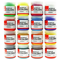 Artist Quality Acrylic Paint Set For Kids Adults Beginners Set Of 16 Colors Non-Toxic Acrylic Paint For Painting Canvas Wood Fabric Ceramic Crafts (50 Milliliter, 1.69 Ounce.)
