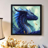 5D Diamond Painting Kits for Adults Full Drill 12x12 inch Crystal Rhinestone Cross Stitch Embroidery Diamond Painting Dragon Arts Craft for Living Room Home Wall Decor Gift