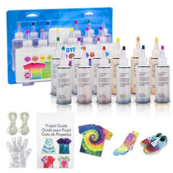 Maxshop Tie-Dye Kit | Fabric Dye, 12 Colors Shirt Dye Kit for Kids, Adults, User-Friendly, Activities Supplies DIY Dyeing Kit, All in One Creative Tie-Dye Kit Perfect for Party Group (12 Colors)