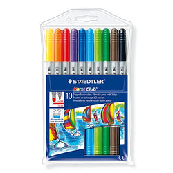 Staedtler Noris Club Double Ended Fibre Tips (Pack of 10) 320NWP10 (1, A)