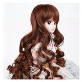 NINA NUGROHO Long Straight BJD Wig Heat Resistant Synthetic Fake Doll Hair Show Real Doll Styling Dress Up Dollhouse DIY Mini Cute Accessories (Color : BJD08-0906, Size : 1-3 (22-24cm))