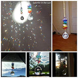 H&D 30mm Chandelier Crystals Ball Prisms Rainbow Octogon Chakra Suncatcher for Gift