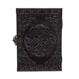AzureGreen DOUBLE DRAGON Blank Page BOOK Handcrafted Leather Writing Unlined 5 x 7 JOURNAL
