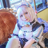 Nekopara Anime Cosplay Women Full Set, Cat Girl Maid Servant Dress Lolita Dress Vanilla Chocola Cosplay Costume Dress