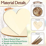 14 Inch Wooden Hearts for Crafts, 3 Pack Large Heart Shaped Blank Wood Slices for Ornaments Valentine's Wood Hearts Cutouts for Door Hanger, Wedding,Christmas