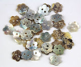 Pack of Mixed Flower Shaped 12mm 2 Holes Shell Sewing Crafting Scrapbooking Buttons Approx 50pcs