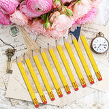 48 Pieces Golf Pencils Half Pencils with Eraser Wedding Mini Pencils Short Small Pencils for Kids Bridal Shower School Office Writing Drawing Pocket (Yellow)