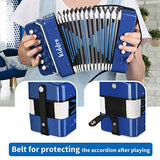 Kiddire 10 Keys Kids Accordion, Toy Accordion Musical Instruments for Children Kids Pre-Kindergarten Toddlers (Blue)