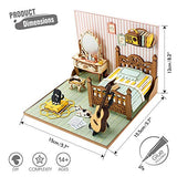 CubicFun 3D Puzzle Mini DIY Dollhouse Craft Kits with Furniture for Girls and Women, Bedroom Set