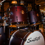 Sawtooth Hickory Series 20" Bass Drum, 6pc Shell Pack, Satin Dark Chocolate (ST-HBD-20-6PC-CS)