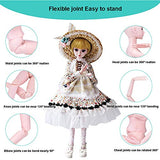 Doll BJD Reborn Full Set 60Cm 23.6 Inch Jointed Toy Makeup + Accessory Hair Sleeve Detachable Can Dressup Girl Toy Xmas Gift WENNIU
