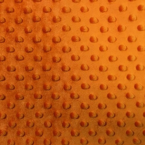 Snuggle Dots Minky 60 Inch- Fabric by the Yard (F.E. (1 yrd , orange)