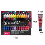 Mont Marte Signature Acrylic Paint Set, 48 x 36ml, Semi-Matte Finish, 48 Different Colours, Suitable for Canvas, Wood, MDF, Leather, Air-Dried Clay, Plaster, Cardboard, Paper and Crafts