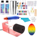 Cup Turner Full Kit with Tumbler Turner, Epoxy Resin, Heat Gun, Liquid Epoxy Resin Dye, Glitter Powder, Stainless Steel Tumbler