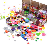 800 Pcs Assorted Sizes Resin Buttons ，Round Craft Buttons for Sewing DIY Crafts，Children's Manual