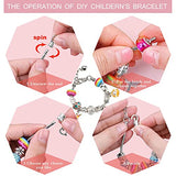 Charm Bracelet Making Kits, DIY Jewelry Kit with Charm Beads for Bracelet Jewelry Making Crafts for Teenage Girls Gifts Age 5 6 7 8 9 10 11 12 Girly Christmas Gift