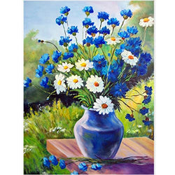 Full Drill Flowers Diamond Painting Kits for Adults&Beginners 5D DIY Daisy Diamond Art Kits Paint with Round Diamonds and Gems for Home Wall Decor Gifts(12.6''x17.7')