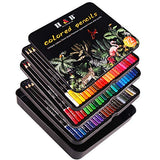 72 Colored Pencils Set Drawing Pencils Sketch Art Supplies Professional Artist Pencils Set for Sketching, Graphite，Shading & Coloring in Tin Box