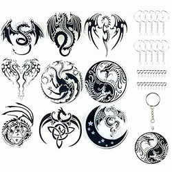 Dragon Keychain Resin Molds, Animals Silicone Molds for Resin Casting,Fudge,Chocolate Jelly Making Tools,Silicone Resin Molds for DIY Keychain, Necklace Jewelry Pendant, Art Craft Ornaments