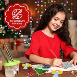 Christmas Wooden Ornaments Crafts Kits for Kids, Easy Unfinished Wood Arts and Crafts Bulk for Toddlers Children Ages 4-8 8-12 Make Your Own Class Classroom Preschool DIY Painting Paint Paintable