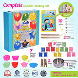 KRAFTZLAB Complete Candle Making Kit Supplies – Includes 5 Colors Candle Wax, 7 Candle Molds, 10 Wicks, 1 Melting Cup and More – DIY Starter Kit for Kids and Grown Ups