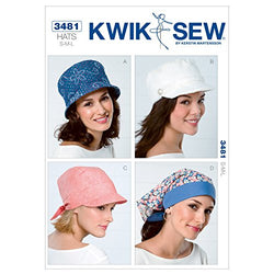 Kwik Sew K3481 Hats Sewing Pattern, Size S-M-L
