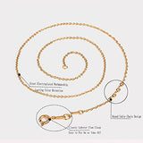 EXWEUP 3Pcs 1.5mm Cable Chain Gold Plated、Rose Gold Plated and Silver Plated Necklace DIY Chain