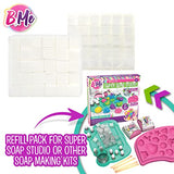 B Me DIY Soap Making Kit Refill Pack - 60 Soap Cubes for The Super Soap Studio Kit- 30 Clear and 30 White Soap Cubes Included- Make Your Own Soap for Boys Girls- Fun Education Activity for Kids 6+