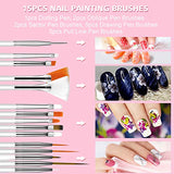 Saviland Gel Paint Kit - Gel Nail Polish Kit 12 Colors Soak Off Gel Polish Set with 15pcs Painting Drawing Nail Brush Pen for Nail Art Design & Nail Salon