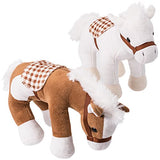 Prextex Jumbo 10'' Tall Plush Horses Stuffed Animal Horses 4 Pack