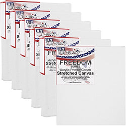 US Art Supply 4 x 6 inch Professional Quality Acid Free Stretched Canvas 6-Pack - 3/4 Profile 12