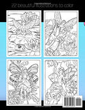 Garden Fairy Coloring Book: An Adult Coloring Book of Beautiful Fantasy Flower Fairies
