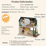Spilay DIY Dollhouse Miniature with Wooden Furniture,Handmade Home Craft Collection Model Mini Kit with Dust Cover & LED,The Nordic Apartment 1:24 3D Creative Doll House Toy for Adult Teenager Gift
