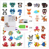 39Pcs 5D Diamond Painting Stickers Kits for Kids, Creatiee DIY Art Craft Animal & Sea World Painting with Diamonds, Paint by Numbers Diamonds for Children Adult Beginners - Funny & Colorful