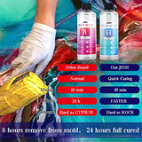 JINH Epoxy Resin Kit 16 oz Crystal Clear for Jewelry DIY Art Crafts Cast Coating Wood, River Tables Easy Mix 1:1 Resin epoxy and Hardener