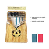 ammoon Kalimba 17 key Thumb Piano Solid Wood Finger Piano with Carry Bag Tuning Hammer AKP-17L