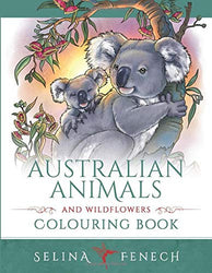 Australian Animals and Wildflowers Colouring Book