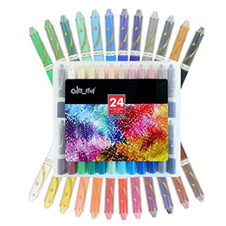  Jar Melo Key Toddler Crayons: 24 Colors Non-Toxic Non