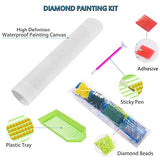 DIY 5D Diamond Painting Kits for Adults&Kids,Dragon Diamond Painting Round Full Drill Magic Rhinestone Cross Stitch Diamond Art Kits,Mosaic Art Suitable for Home Wall Decoration(11.8''×15.7'')