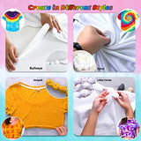 Tie Dye DIY Kit, Emooqi 12 Colors Tie Dye Shirt Fabric Dye for Women, Kids, Men, with Rubber Bands, Gloves, Plastic Film and Table Covers for Family Friends Group Party Supplies
