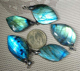 1 Pcs Hand Carved Free Form Shape Blue Light Natural Labradorite Gemstone Jewellery Pendant ,DIY