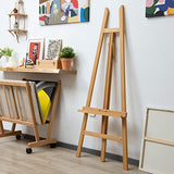 MEEDEN Large Wooden Easel Stand for Painting/Display Adjustable, Max Height 59", Studio Easel Holds Max Canvas 90", Art Easel for Adults, Artist Easel for Painting, Wood Standing Easel for Painting