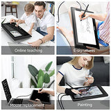 Drawing Tablet with Screen 15.6 Inch 2-in-1 Graphics Tablet Drawing Monitor Pen Display 1080P HD IPS Screen with Stand and 8192 Levels Battery-Free Stylus Compatible for Window/Mac