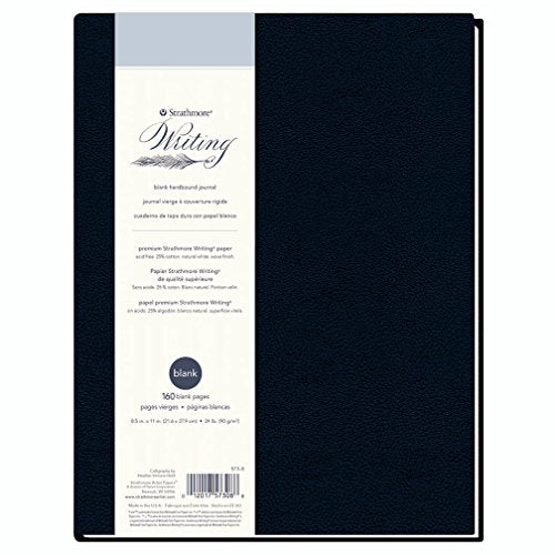 Strathmore 500 Series Hardbound Art Writing Journal, 8.5"x11" Blank, 80 Sheets