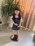 39inch Reborn Toddler Dolls,Huge Baby Full Body Hard Vinyl Smile Girl Realistic Anatomically Correct+ Long Hair Age 2 Dress High Qualtity Model Collectible
