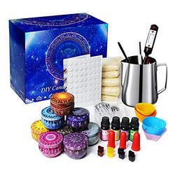 Soy Beeswax Candle Making Kit Supplies,DIY Arts and Crafts Kits for Adults Including Wax, Wicks, Rich Scents,Dyes,Melting Pot,Candle tins