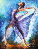 Dancing Woman Oil Painting On Canvas By Leonid Afremov Studio - Dance Of Angels 32"x24"